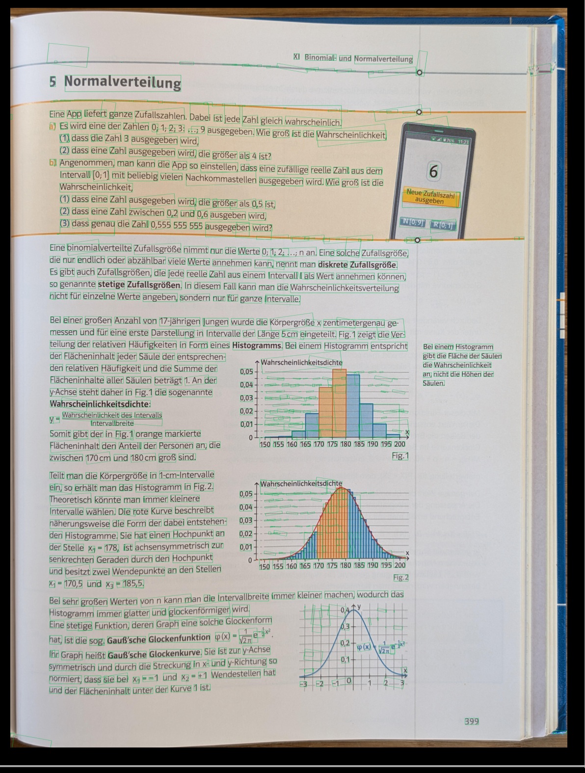 Dieselbe Mathematikbuchseite nach der Auflösung konkurrierender OCR- und Layoutkandidaten