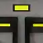 Drei LCD-Displays zur Darstellung von Frage und Antworten